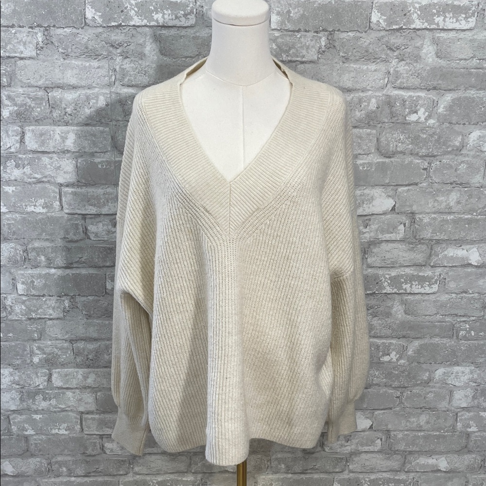ASOS Maternity Cream V-Neck Sweater